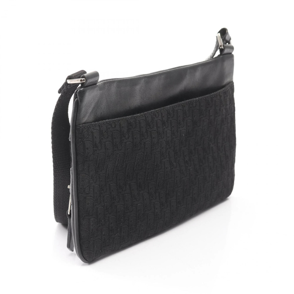 CHRISTIAN DIOR Black Leather Trotter Shoulder Bag - Picture 2 of 10